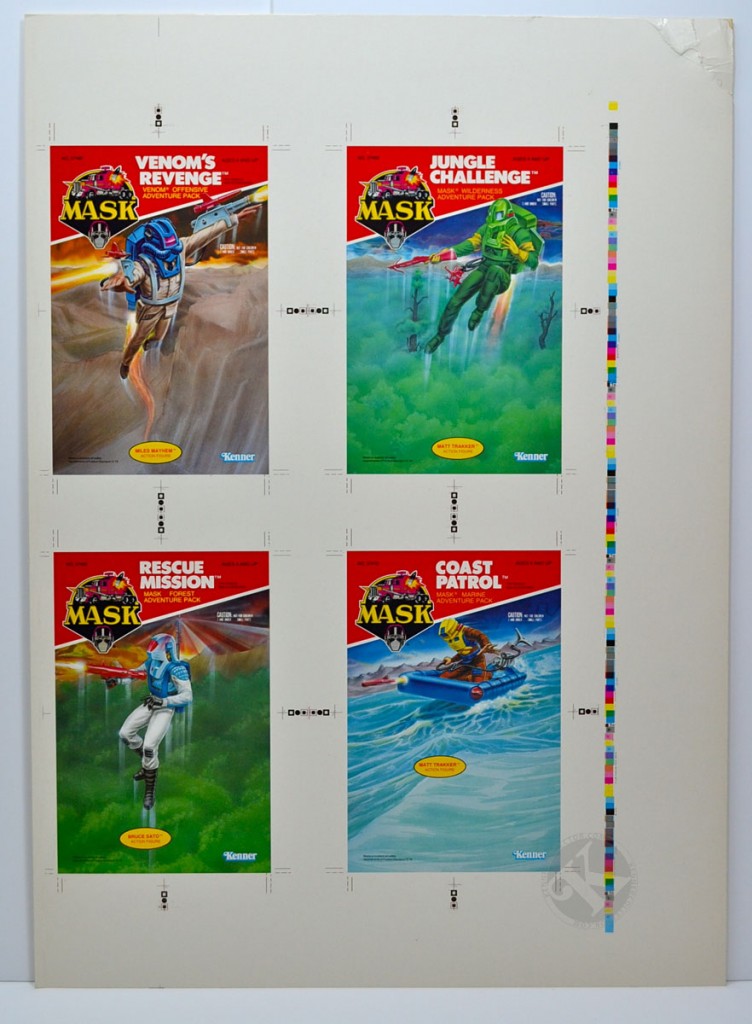 Kenner MASK Adventure Pack Proof Sheet Prototype