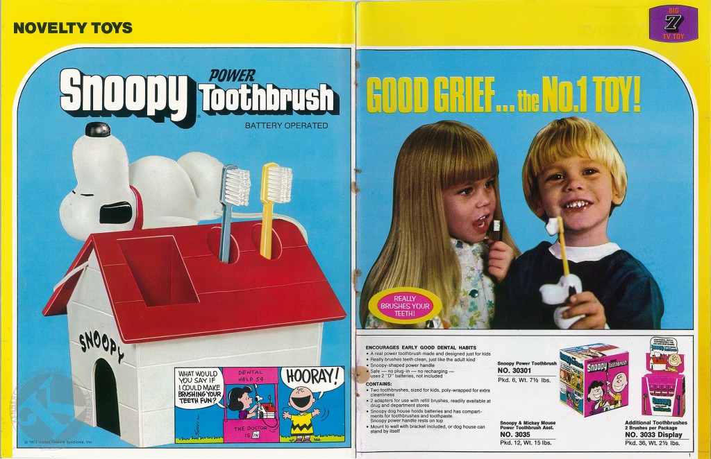 Kenner 1973 Toy Fair Catalog Snoopy Toothbrush