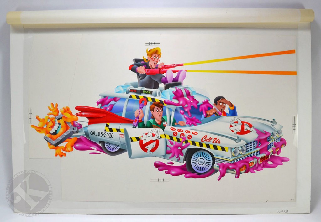 Kenner Real Ghostbusters Ecto-1A Box OriginalArt