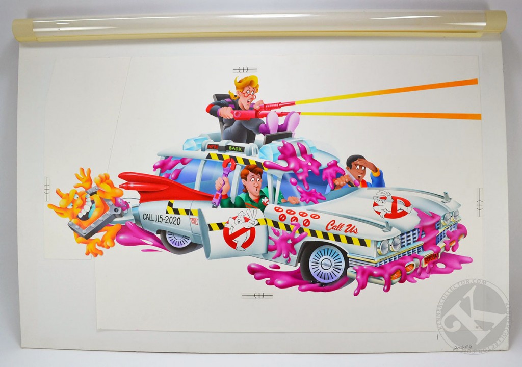 Kenner Real Ghostbusters Ecto-1A Box OriginalArt