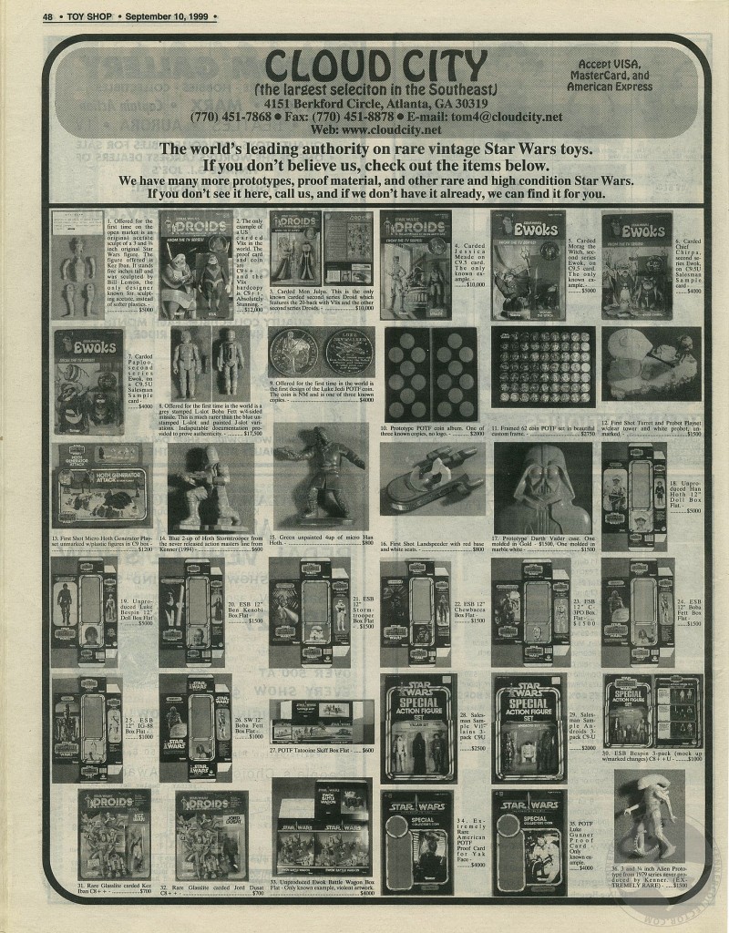 Kenner Collector Steve Denny Interview Toy Shop Ad