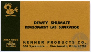 Kenner Business Card Dewey Shumate