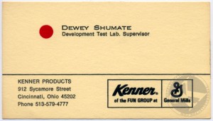 Kenner Business Card Dewey Shumate