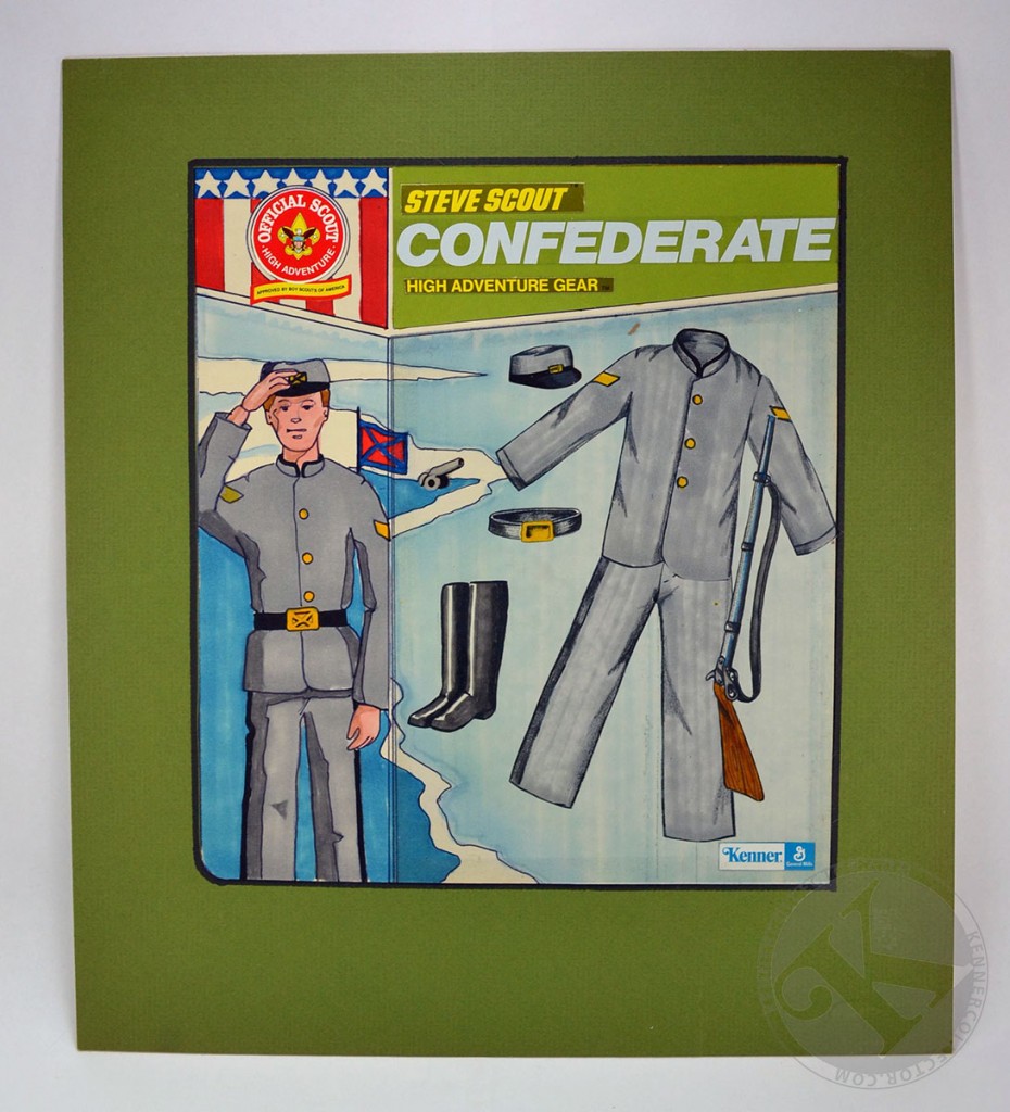 Kenner Steve Scout Concept Board Confederate Soldier Uniform